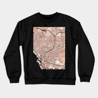 Buffalo Map Pattern in Soft Pink Pastels Crewneck Sweatshirt